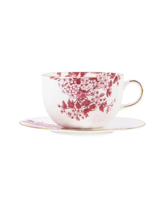 byTimo Tea Cup and Sauser, Burgundy
