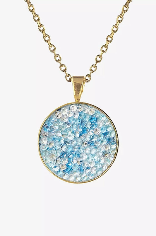 CAROLINE SVEDBOM Chloe necklace gold, sky