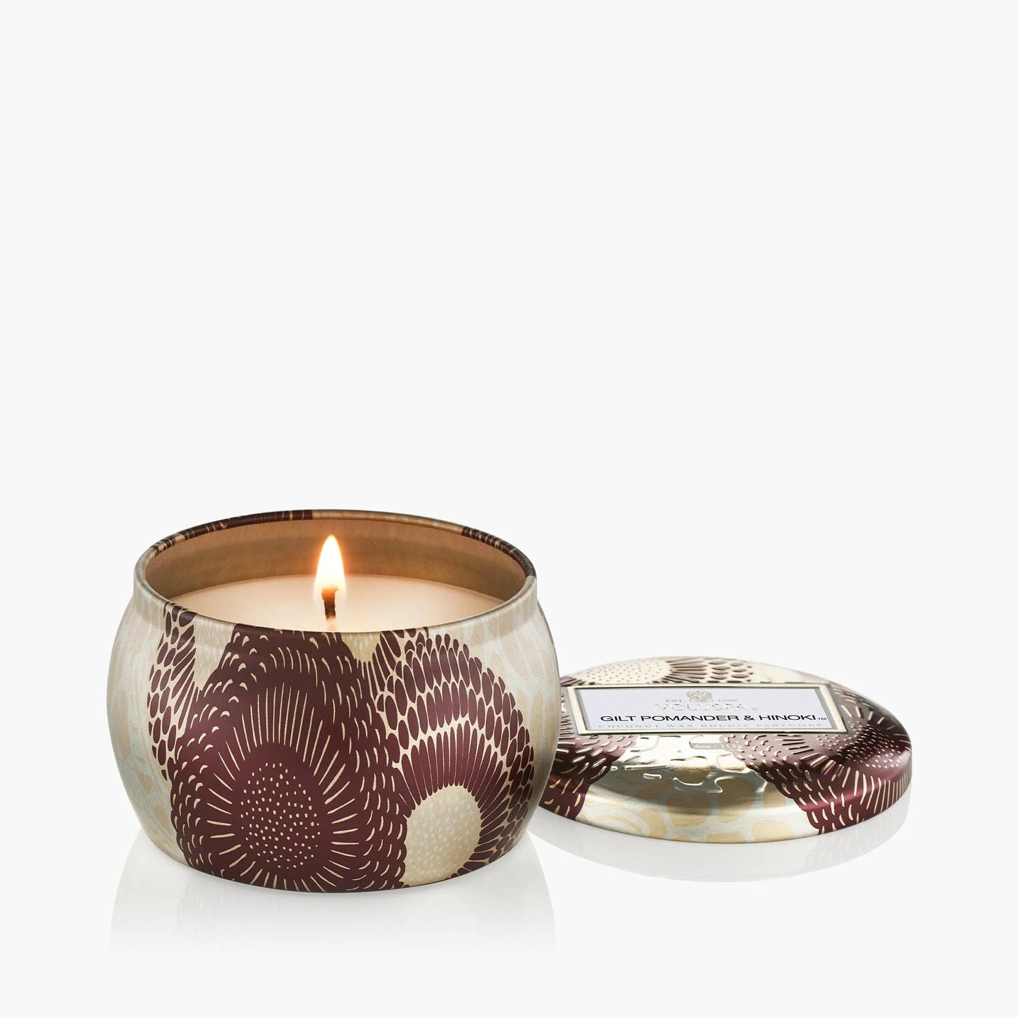 VOLUSPA Mini Tin Candle, Gilt Pomander & Hinoki