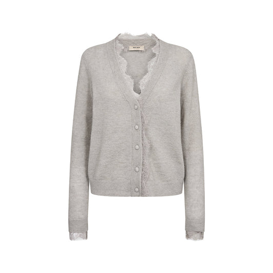 Mos Mosh Helmi Lace Knit Cardigan, 821 Mourning Dove