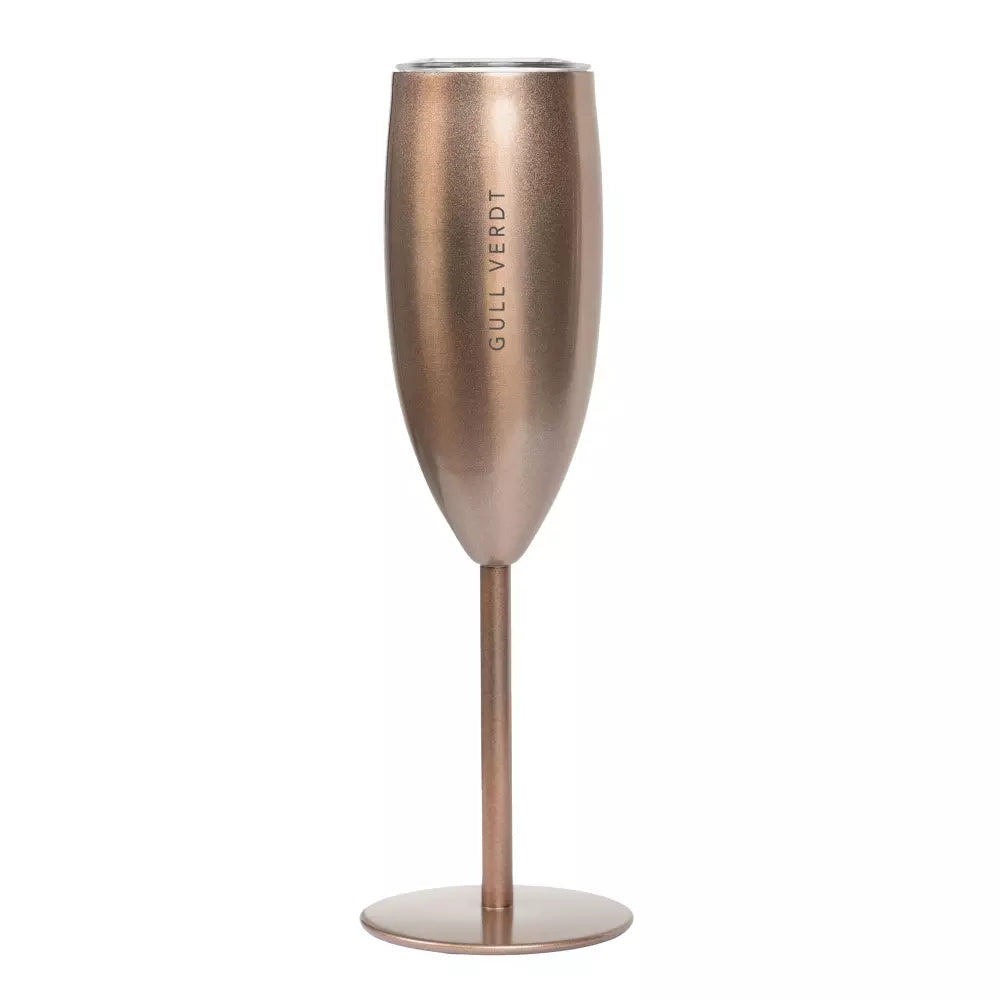 Pictureit – Termochampagneglass Gull verdt – roségull