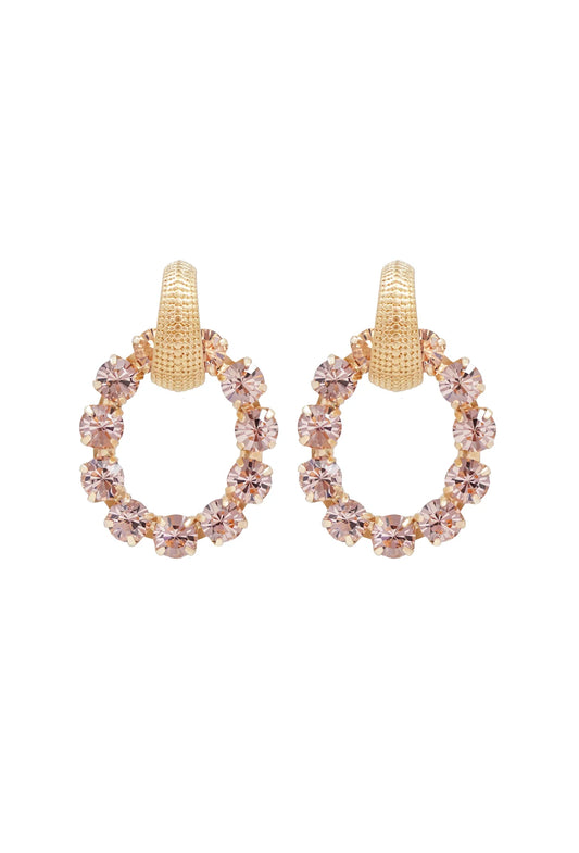 CAMILLA ØHRLING Øredobber Carolina Swarovski  - Vintage pink