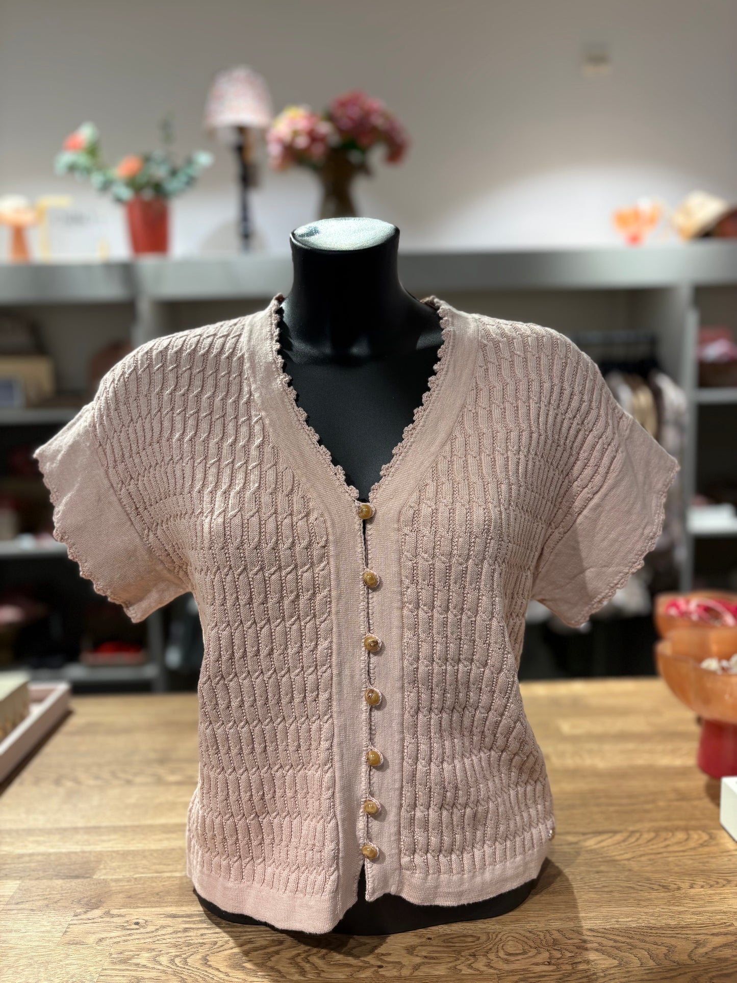 Gustav Carly Knit Cardigan, Peach
