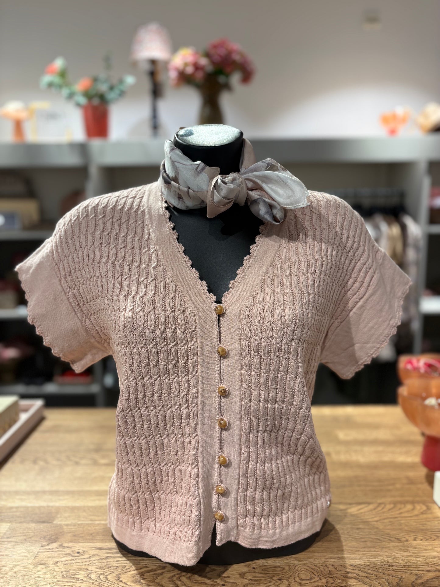 Gustav Carly Knit Cardigan, Peach