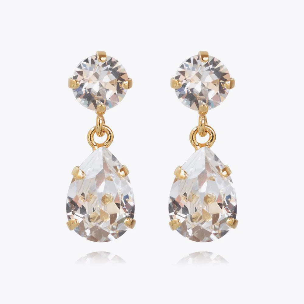 CAROLINE SVEDBOM Mini Drop earrings gold, Crystal