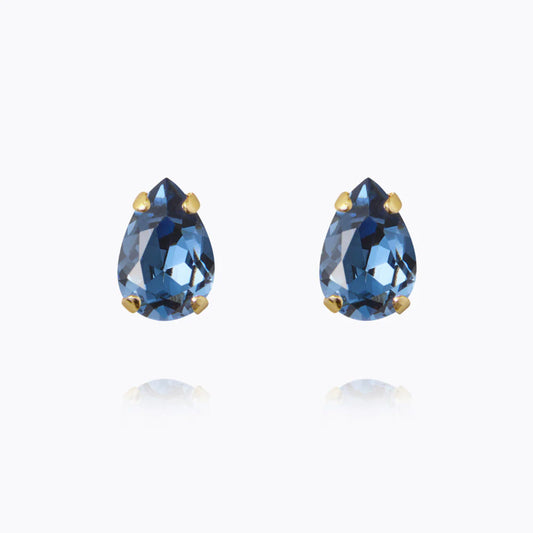 CAROLINE SVEDBOM Petite drop stud øredobber, Denim blue
