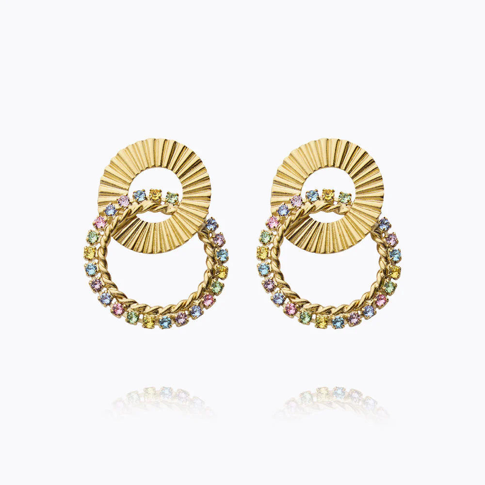 CAROLINE SVEDBOM Gianna earrings gold, Pastel combo