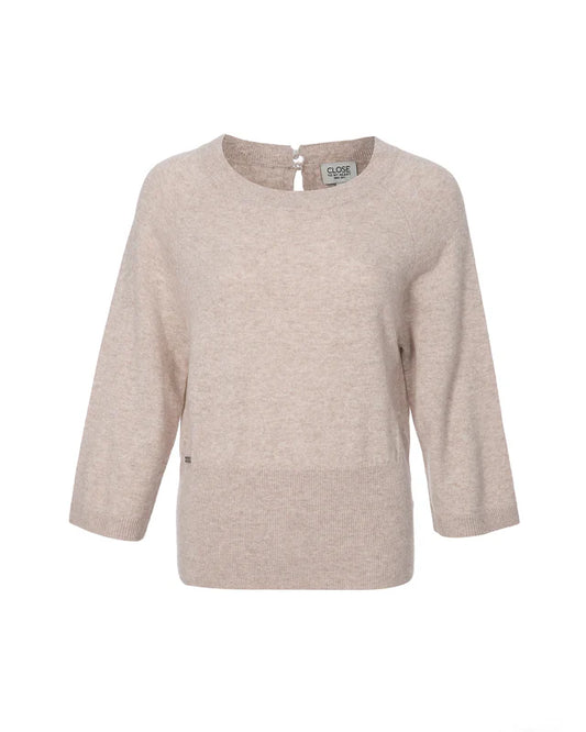 CLOSE TO MY HEART Rhonda Knitted Sweater, Beige melange