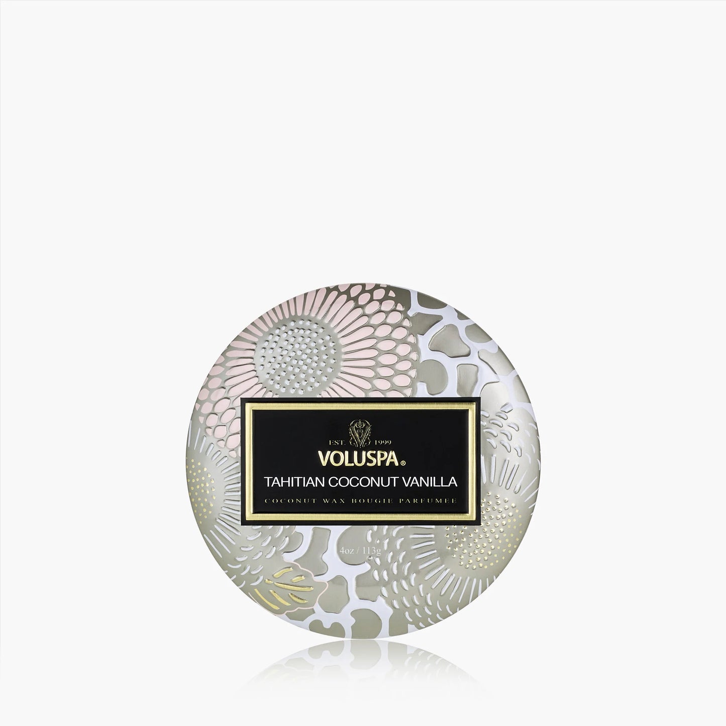 VOLUSPA Mini Tin Candle, Tahitian Coconut Vanilla