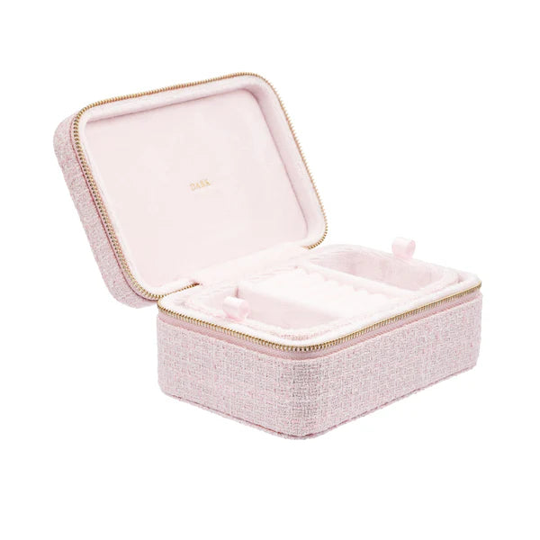 Tweed Jewellery Box - Cotton Candy