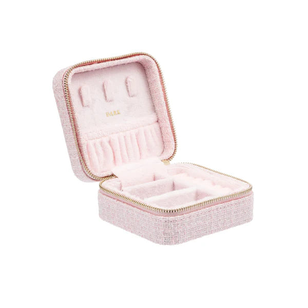 Tweed Jewellery Box Mini - Cotton Candy