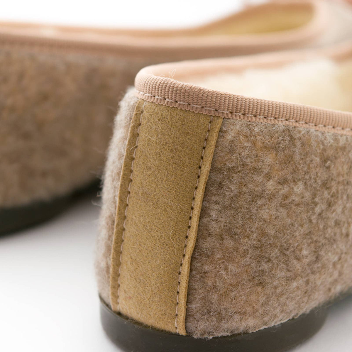 Beige ballettøfler