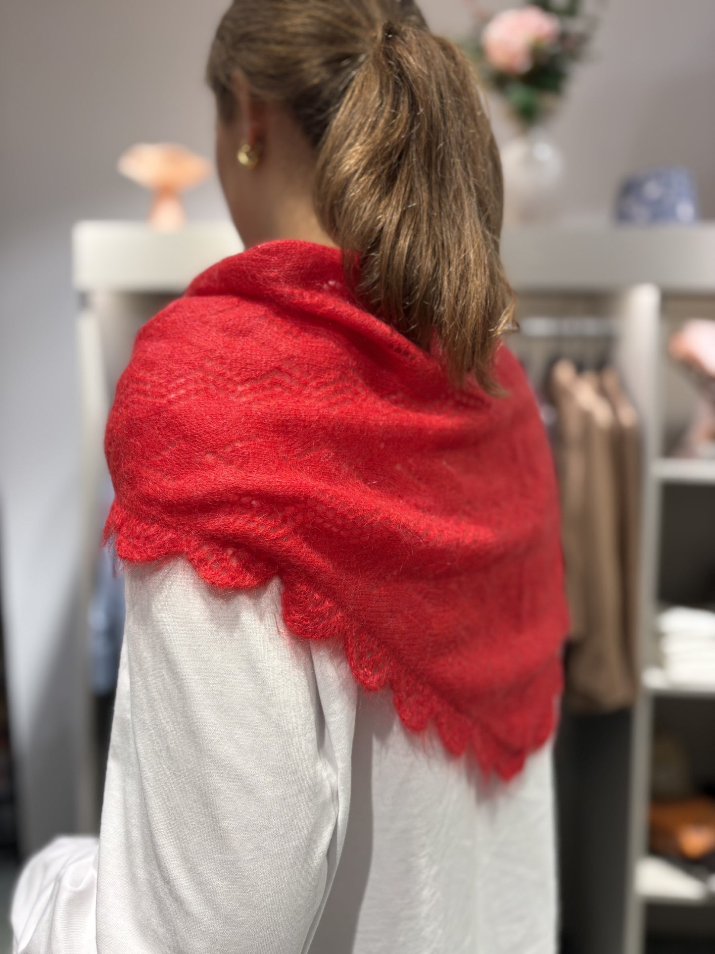 Opany Triangle Scarf, Rød