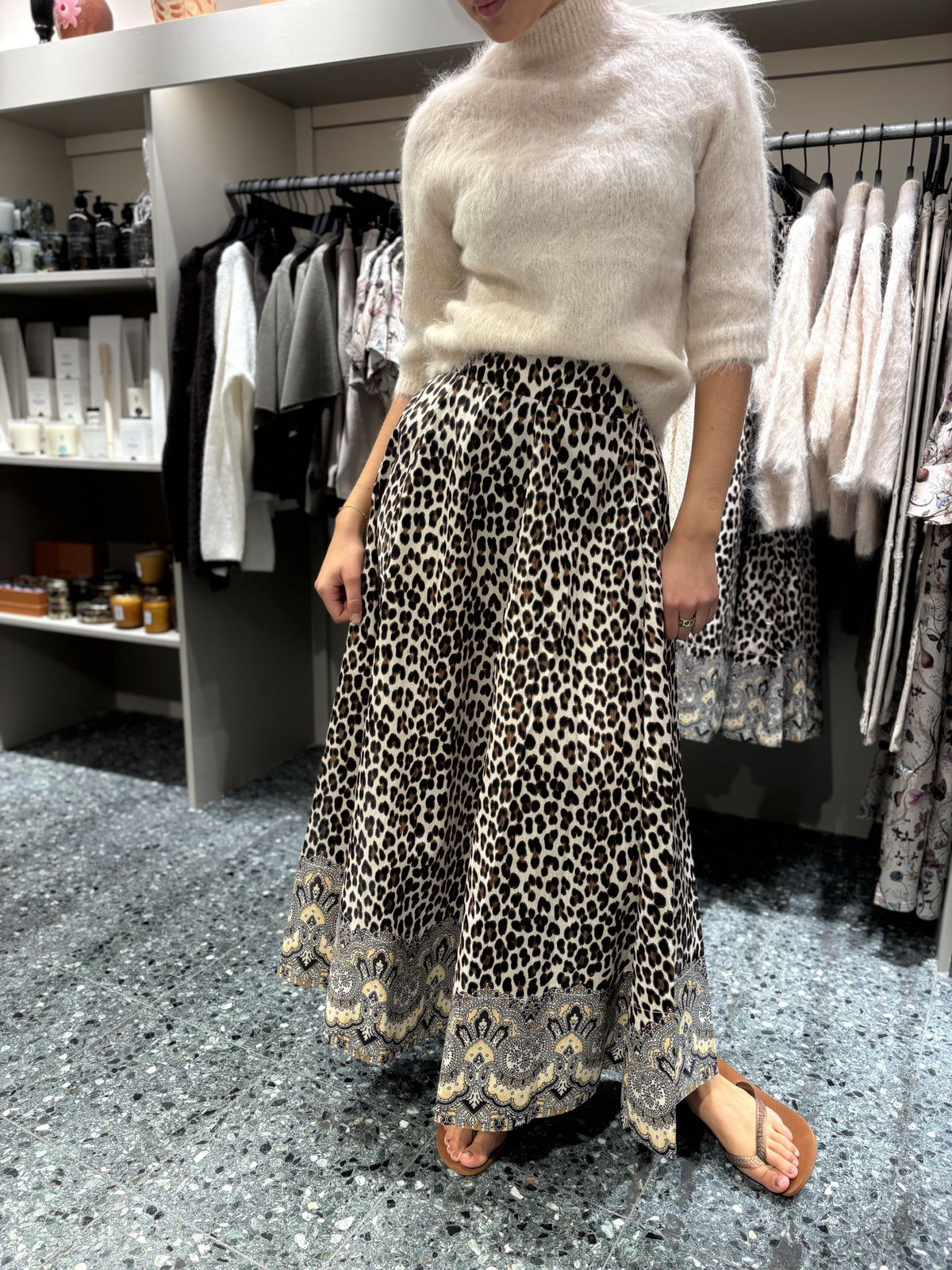 BY TIMO Taffeta Maxi Skirt, Wild Paisley