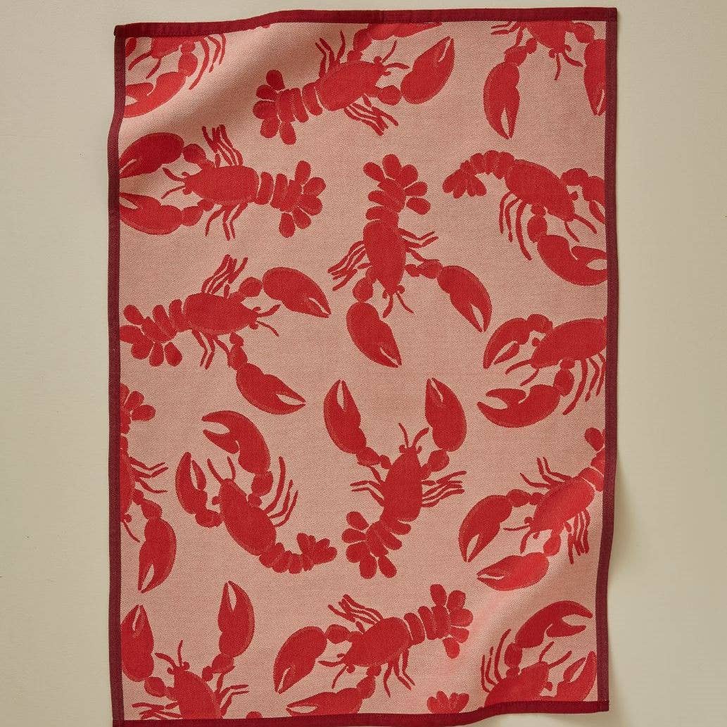 Tea towel Bonne pêche rouge: 50x70 cm