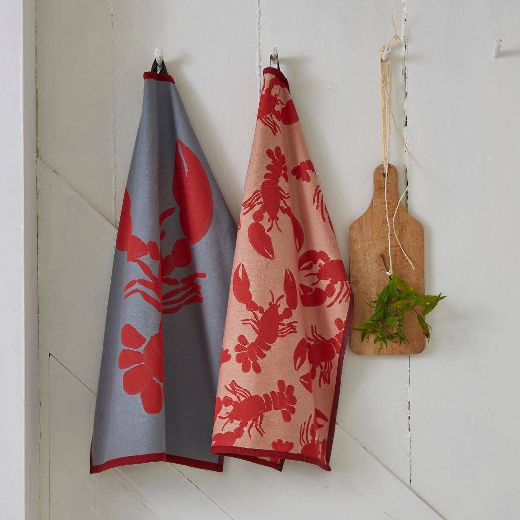 Tea towel Bonne pêche rouge: 50x70 cm