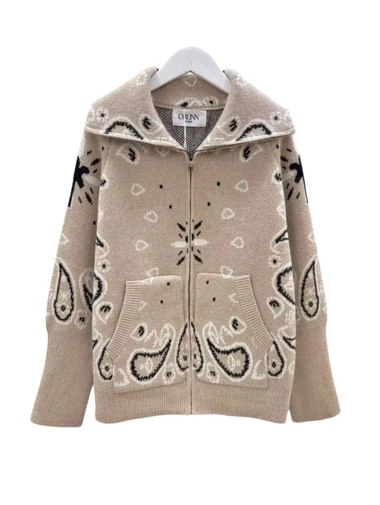From Paris With Love, Paisley Jacket, Beige