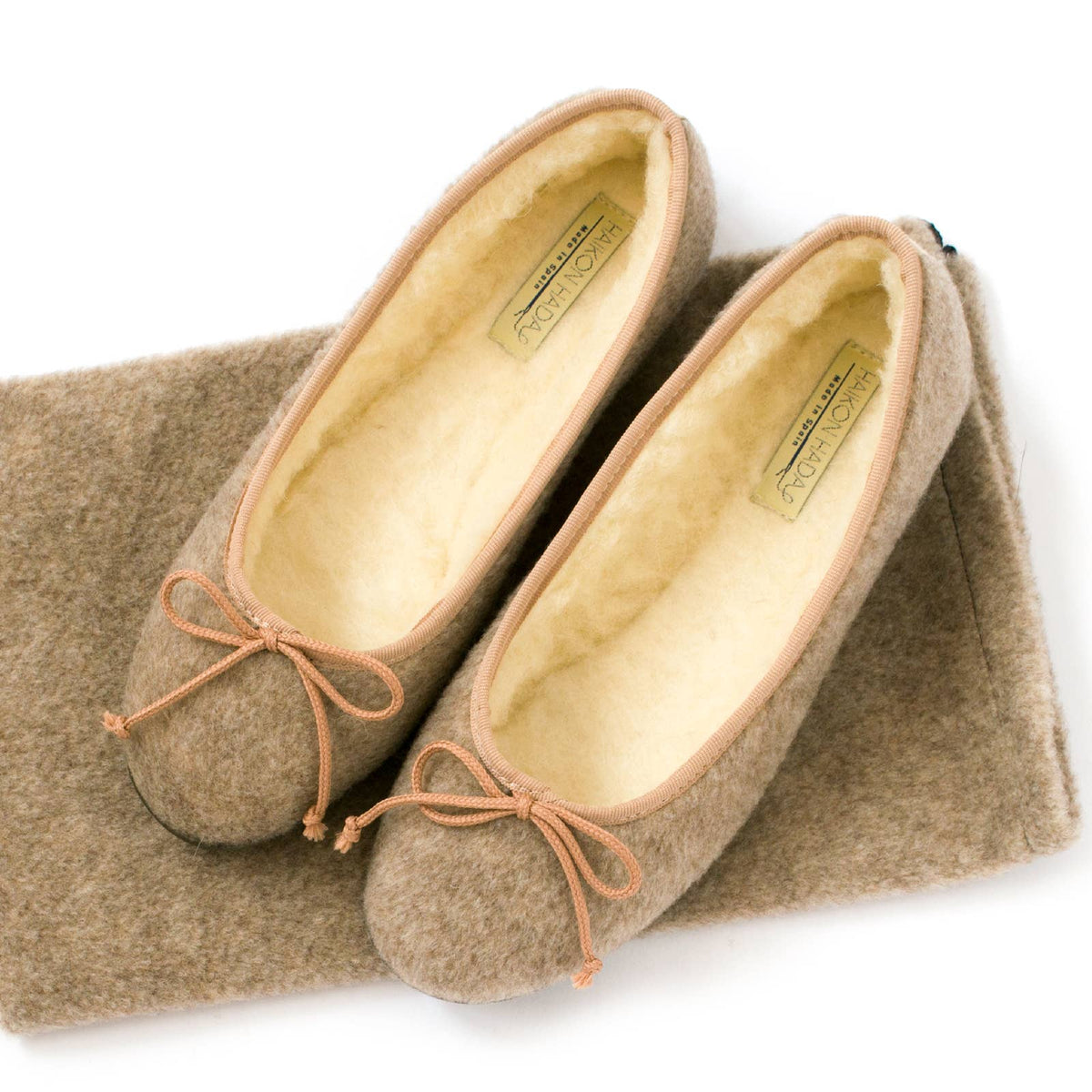 Beige ballettøfler
