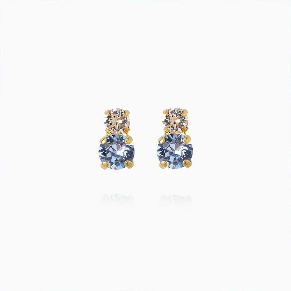 CAROLINE SVEDBOM Leah earrings gold, Blue combo