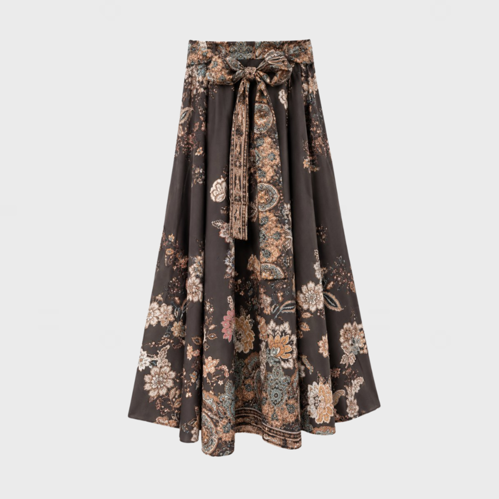from Paris With Love, Paisley Skirt Brown, One Size