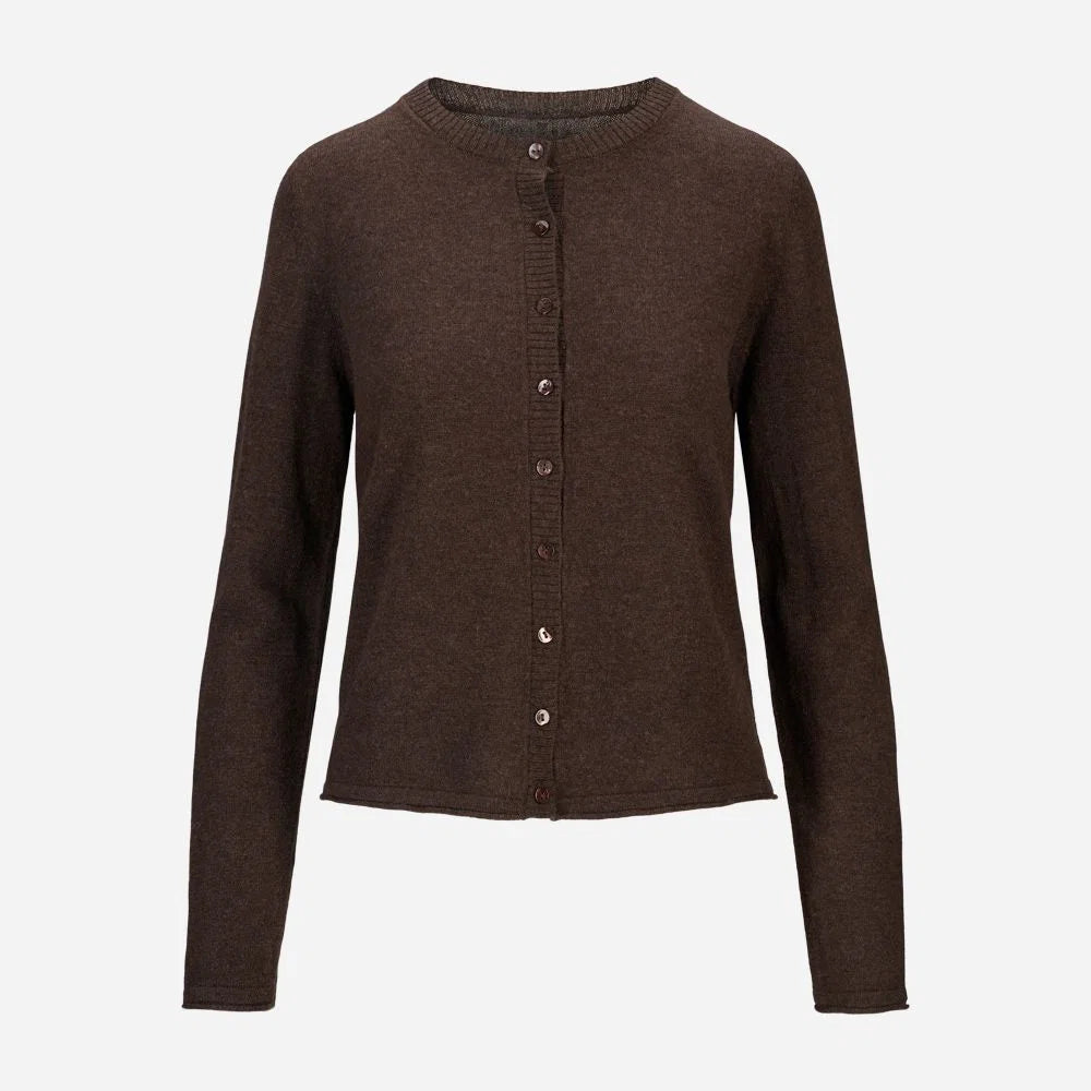 Dear Dharma, Clara Cardigan Cashmere Blend - Dark Brown