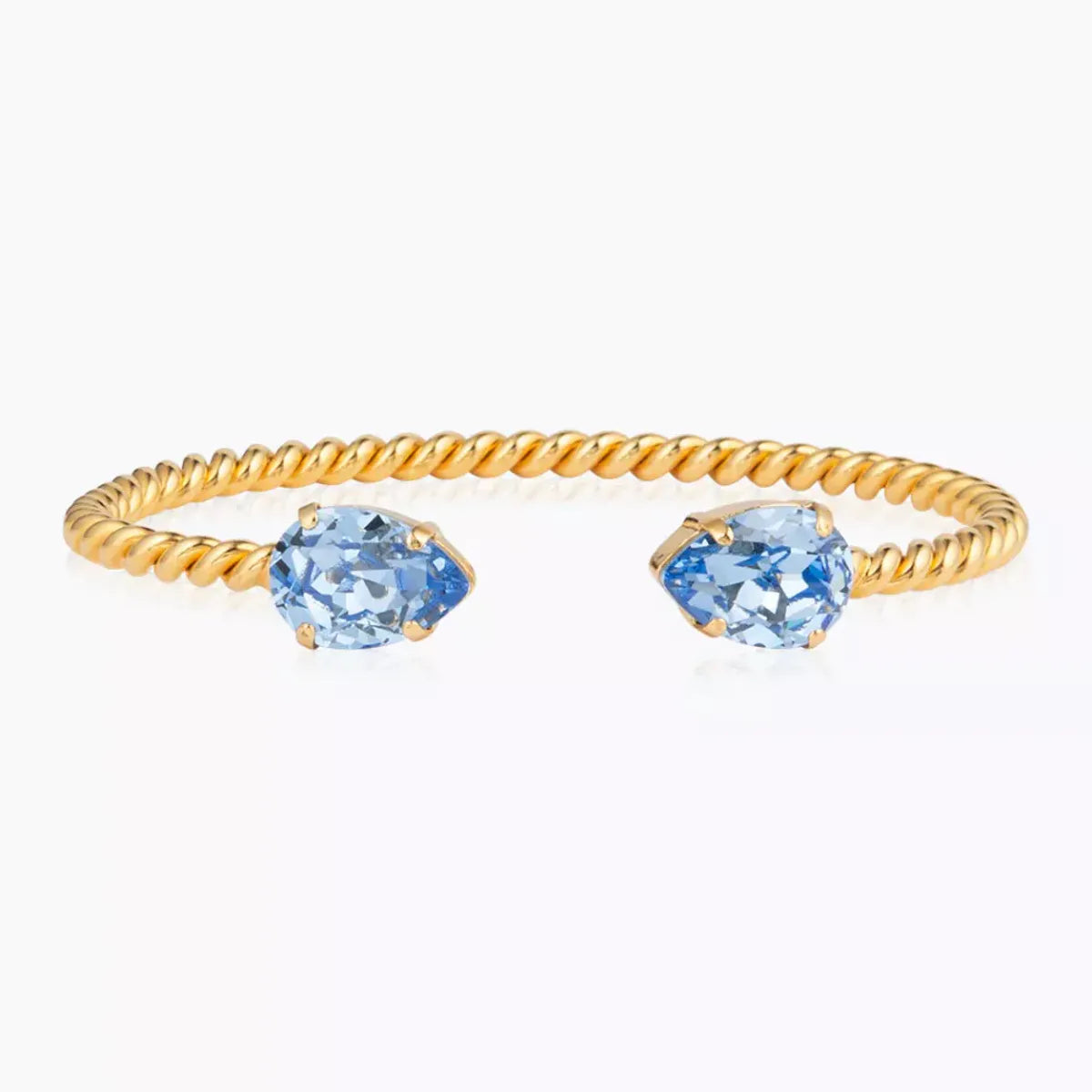 CAROLINE SVEDBOM Mini twisted bracelet gold, Light sapphire